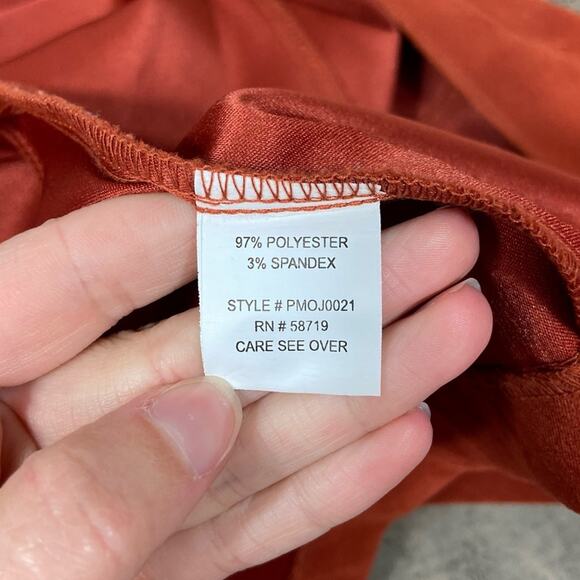 Vintage Y2K/90s Size Petite Large Pumpkin Spice Faux Suede Blazer Style Jacket - Picture 11 of 12